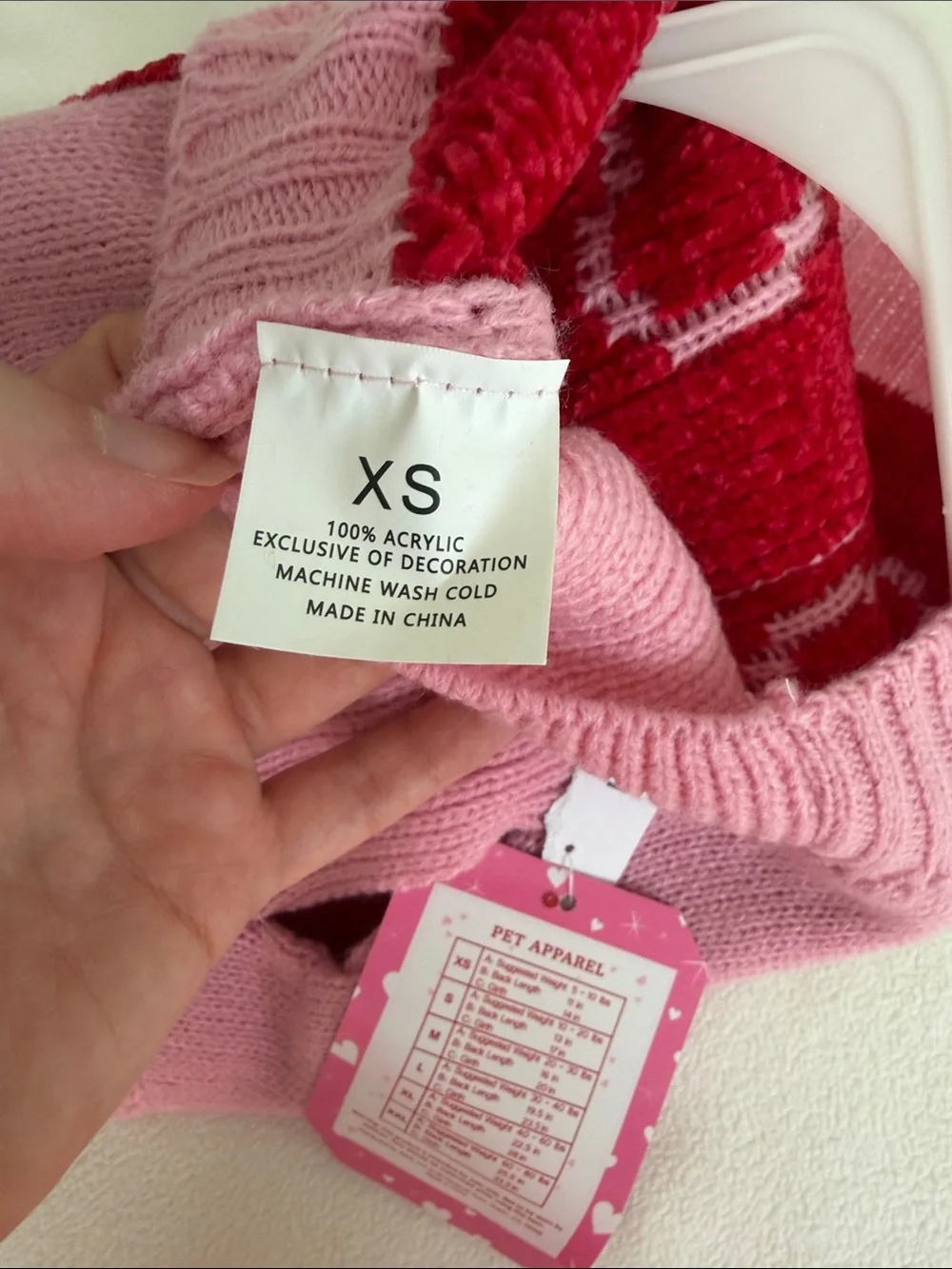 Pet Apparel cozy pink